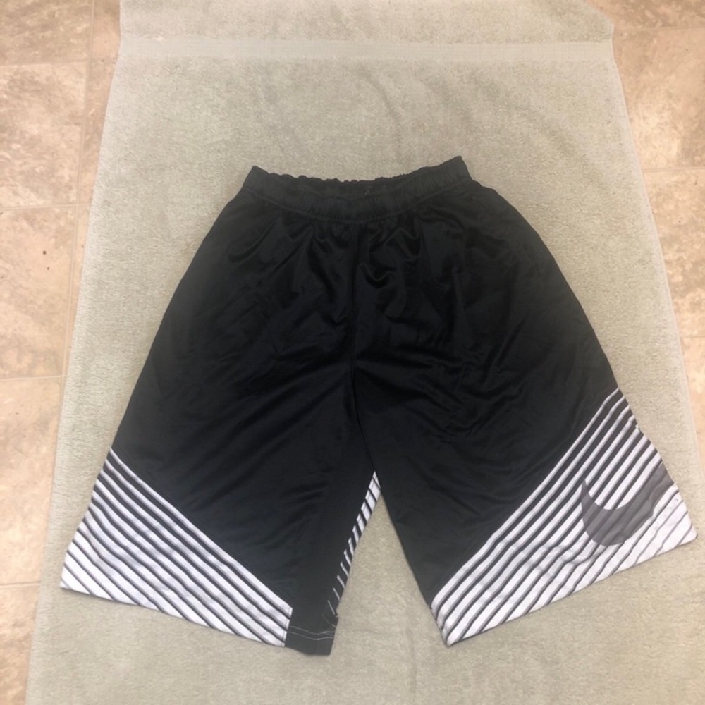 Nike Athletic Black Shorts with White Stripes